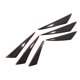thumbnail image 4 of 6pcs Universal Car Spoiler Canards Kit Carbon Fiber Front Bumper Lip Splitter Fins Replacement for MitsubishiBig, 4 of 5