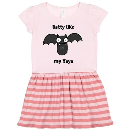 

Inktastic Batty like my Yaya Gift Toddler Girl Dress