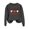 thumbnail image 4 of IWRICH Merry Christmas Sweatshirt for Women Crewneck Santa Long Sleeve Shirt Xmas Casual Holiday Party Pullover Tops Dark Gray XXL, 4 of 5