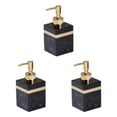 thumbnail image 3 of Ruiboury Distributeur de Savon en Résine Réutilisable pour Table Cuisine Douche Shampoing Salle de Bain Noir 250 ml Ensemble de 3, 3 of 6