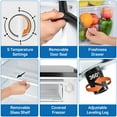 thumbnail image 6 of Upgraded Compact Mini Fridge with Freezer, 3.2 Cu.Ft Small Refrigerator for Bedroom, Dorm, Office, Low Noise, Adjustable Thermostat, Quiet & Energy Efficient, Black, 6 of 8