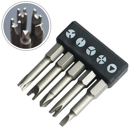 

5pcs Special-shaped Screwdriver Set U Y Shape Triangle 50mm Screwdriver Bits
