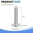 thumbnail image 2 of 1/4-20 x 1-1/4" Truss Head Phillips Machine Screws, 304 Stainless Steel 18-8, Bright Finish, 10 Pack, 2 of 5