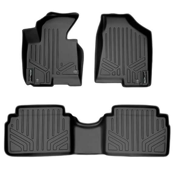 SMARTLINER Custom Fit Floor Mats 2 Row Liner Set Black Compatible With 2011-2013 Kia Sportage / 2010-2013 Hyundai Tucson