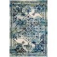 thumbnail image 2 of Rugs.com Fleur Collection Rug – 4' x 6' Blue Medium-Pile Rug Perfect For Entryways, Kitchens, Breakfast Nooks, Accent Pieces, 2 of 9