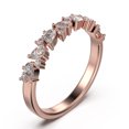 thumbnail image 2 of 0.36ct Round and Pear Diamond Moissanite 18K Rose Gold Over Silver Wedding Band, 2 of 4