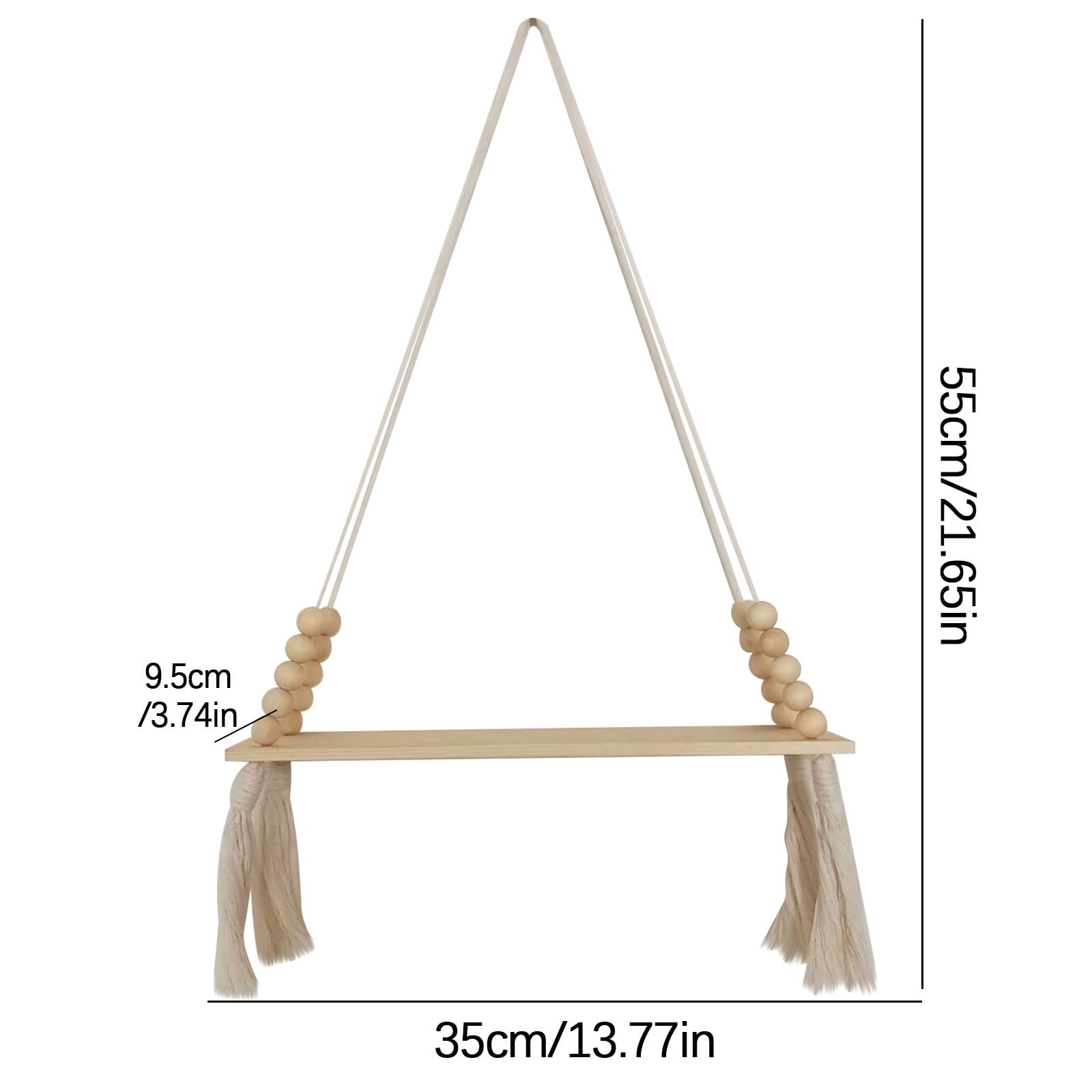 Rope Halter Display Rack VerPetridure Cotton Rope Decorative Rack Wall Wooden Frame Crafts ...