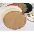 thumbnail image 3 of 1 Packs Woven Table Mat Round Heat Resistant Placemats Waterproof Oil Proof Kitchen Dining Table Decor for Home Restaurant Coffee Shop 38cm, 3 of 5