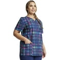 thumbnail image 4 of Dickies EDS Scrubs Top For Women V-Neck Plus Size DK704, 5XL, Glowing Plaid, 4 of 7
