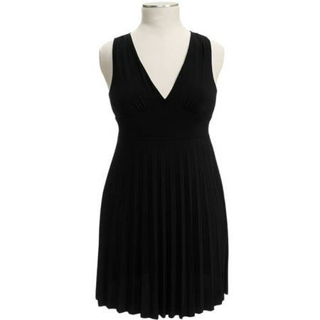 Women's Plus Jersey V-Neck Cocktail Dress