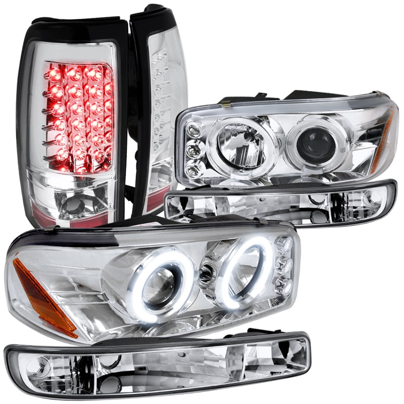 Spec-D Tuning For 1993-2003 Gmc Sierra Fleet Side, Chrome Halo Led