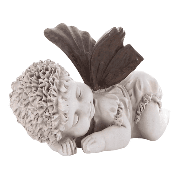 Hi-Line Gifts 11.75" Baby Fairy Sleeping Outdoor Garden Statue