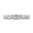 thumbnail image 2 of 1/2 ct. t.w Round Cut Lab Created Moissanite Diamond Milgrain Full Eternity Stackable Band Ring For Women In 14K Solid White Gold (G-H Color, VVS1 Clarity, 0.50 Cttw)-7.5, 2 of 8