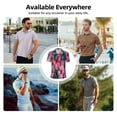 thumbnail image 5 of Sikiie pink butterfly Print Men's Short-sleeved POLO Shirts, Button-down Shirts and T-shirts are Suitable for Vacation, Leisure and Business-Medium, 5 of 6