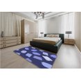 thumbnail image 4 of Ahgly Company Indoor Rectangle Patterned Cornflower Blue Area Rugs, 2' x 5', 4 of 6