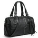 thumbnail image 1 of Bolso tipo barril Dasein de piel vegana suave para mujer, color negro, 1 of 6