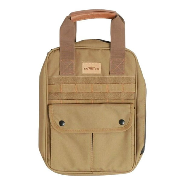 Organizador de utensilios de camping, bolsa ligera y compacta para utensilios de cocina, bolsa de viaje Marrón