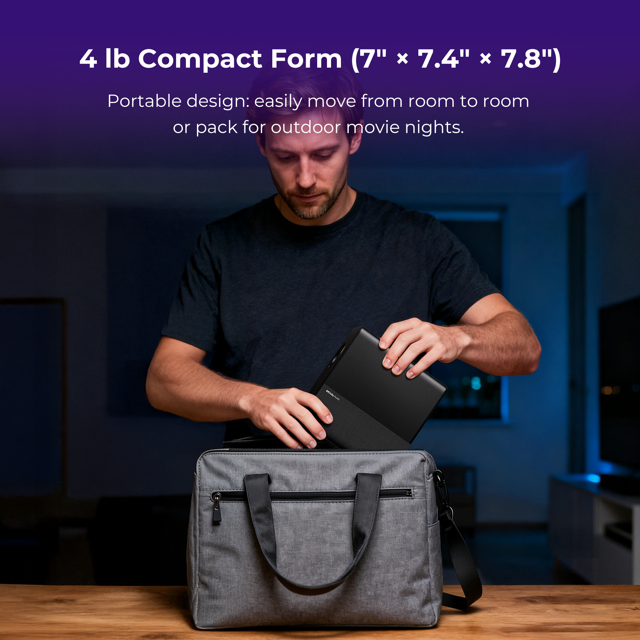 Vankyo H500R 1080P Roku Smart Portable Projector photo 8