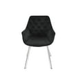thumbnail image 1 of Topline Home Furnishings Dining Arm Chair, Velvet & Chrome Legs, 1 of 6