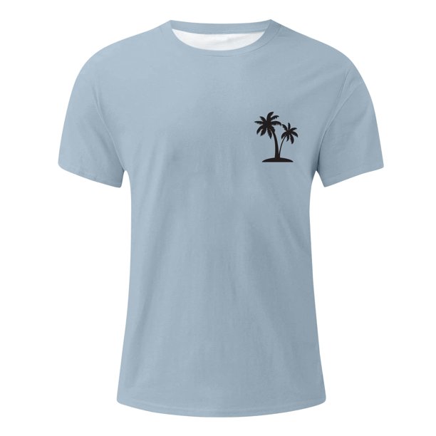 Men's Hawaii Printed T-Shirt Men's Loose Casual Short Sleeve Top4XL