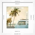 thumbnail image 3 of Vintage Car Parked on the Tropical Beach Seaside with a Surfboard on the Roof, Scenic Transportation Framed Art Print Wall Art by jakkapan Sold by Art.Com, 3 of 6