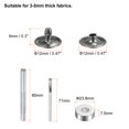thumbnail image 2 of Uxcell 200 Sets Leather Rivets 12mm x 8mm Metal with 3 Setter Tools for Craft, Gunmetal, 2 of 6