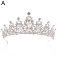 thumbnail image 1 of Tiara nupcial para el cabello, tiara nupcial de cristal, corona plateada, tiaras para el cabello, collar, accesorio, velo, diadema de color, corona, pendientes de boda V9U4, 1 of 8