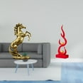 thumbnail image 2 of Estatua abstracta de caballo de fuego hecha a mano, figura de resina de 30 cm de alto, con forma de llama, para decoración de mesa, artesanía moderna, 2 of 8