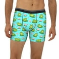 thumbnail image 2 of Xecao Frogs And Aquatic Plants Print Boxer Briefs for Men's Stretch Moisture-Wicking Underwear, Mid-Rise Classics breathable fabric, 2 of 7