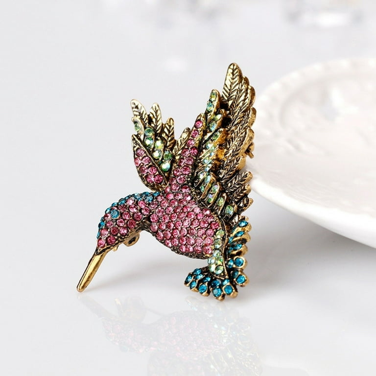 Sparkling Flying Bird Brooches For Women Unisex Beauty Rhinestone Bird  Animal Brooch Pins Gifts