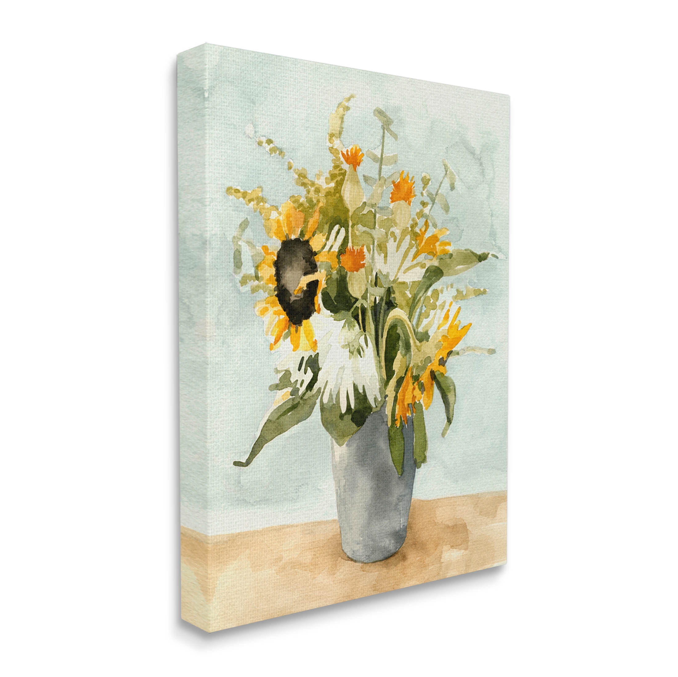 Stupell Industries Mixed Sunflower Bouquet Country Florals Painting Gallery Wrapped Canvas Print Wall Art, Design by Emma Caroline