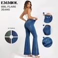 thumbnail image 6 of EMMIOL Women's Y2K Vintage Flare Jeans 90s Mid Rise Bootcut Denim Pants Retro Stretch Fit Jeans, 6 of 7