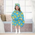 thumbnail image 7 of joogoo Wearable Blanket Hoodie for Cute Ducks Bubbles Flannel Sherpa Pocket 3-14 YR S, 7 of 7