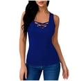 thumbnail image 2 of Juslio Tank Tops for Women Crew Neck Casual Slim Tank Tops Breathable Sporty Solid Color Tank Top, 2 of 6