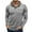 Grey, variant on Men's Long Sleeve Hooded T-Shirt Casual Pullover with Button Lightweight Basic Top for Outdoor Activities and Daily Wear Mens T-Shirts Color Blues Slim V Neck T Shirts