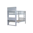 thumbnail image 6 of Harper & Bright Designs Detachable Bunk Bed Twin over Twin with Shelves Headboard, Wood Bunk Bed Frame with Ladder and Guardrails, Separate into 2 Twin Beds, Grey, 6 of 11