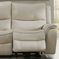 thumbnail image 4 of Furniture of America Caddo Modern Adult Upholstered Fabric Manual Reclining Sofa, Beige, 4 of 5