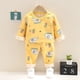 thumbnail image 3 of Conjunto de pijama de manga larga para niños y niñas, ropa de dormir de lana para invierno, con estampado de dibujos animados, de 0 a 4 años, 3 of 3