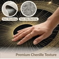 thumbnail image 6 of ODIKA Key Border Sparkle Sunburst Round Symmetrical Shimmer Greek Glam Refined for Dorm Room, Small Living Apartment, Stain Resistant Low Profile, 6 of 7