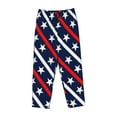 thumbnail image 4 of Naloa Patriotic Star Print Women’s Ultra-Soft Comfy Pajama Lounge Pants with Pockets & Drawstring, 4 of 8