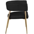 thumbnail image 4 of Meridian Furniture Creston Black Durable Linen Textured Fabric Dining Chair, 4 of 7