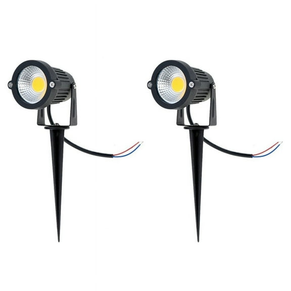 2X Ip65 Outdoor Landscape Led Lawn Light Garden Spotlight 5W 12V Ac Dc,2 x 5W LED Lawn Light,Warm white