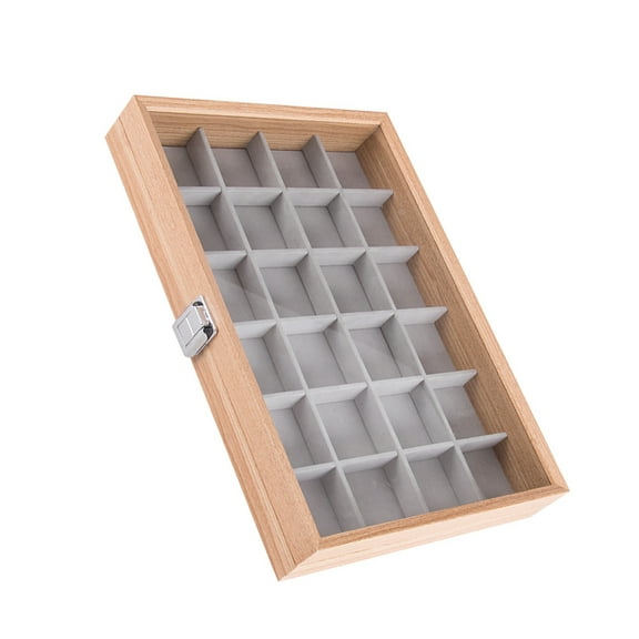 LULULION Jewelry Holder Box Earring Jewelry Box Synthetic Material 1Pack Storage for Women