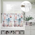 thumbnail image 3 of Watercolor Oxygen Coral Shell Curtain Tier and Valance Set 3 Piece, Marine Life Seamitter 3-inch Rod Pocket Window Tier Curtains Valance for Kitchen Living Room, 3 of 9