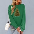 thumbnail image 6 of Lopecy-Sta Women's Christmas Pink Tree Graphic Crew Neck Sweatshirt, Loose Casual Japanese Sweatshirt Top, Festive Holiday Pullover for Women Green S, 6 of 6
