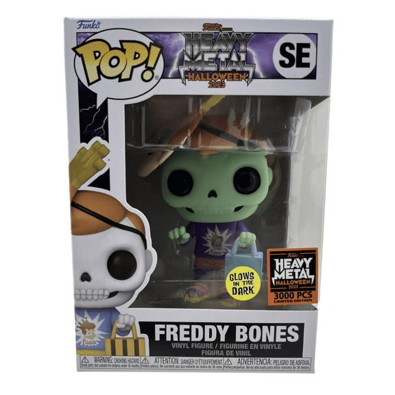Funko Pop! SE Freddy Bones Glow GITD LE 3000 2023 Heavy Metal Halloween Exclusive