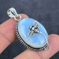 thumbnail image 2 of Natural Milky Opal Gemstone 925 Sterling Silver Jewelry Pendant 1.97", 2 of 2