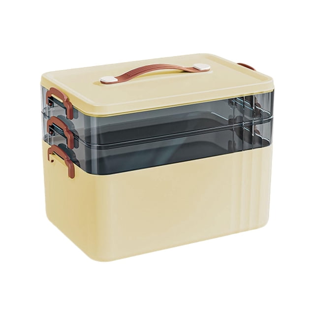 Esquirla Emergency Storage Box Large Capacity Sleek Portable Medical Box for Car Drom 3 Layer
