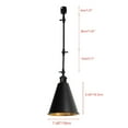 thumbnail image 5 of FSLiving Remote Control J-type Ceiling Pendant Light with E26 LED Edison Bulb Black Outside Gold Inside Metal Shade Dimmable&Color Changing&Timer Lamp Adjustable Swing Arm for Kitchen Sink - 1 Pack, 5 of 8