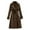 2-Brown, variant on Women's Trench Coats Elegant Double Breasted Classic Notch Lapel Overcoat With Belt Oversize Windproof Overcoat